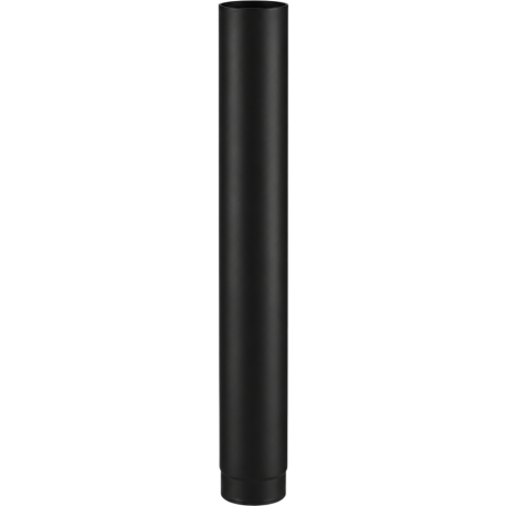 Longueur droite 100 cm noir mat Acier 2mm Poujoulat
