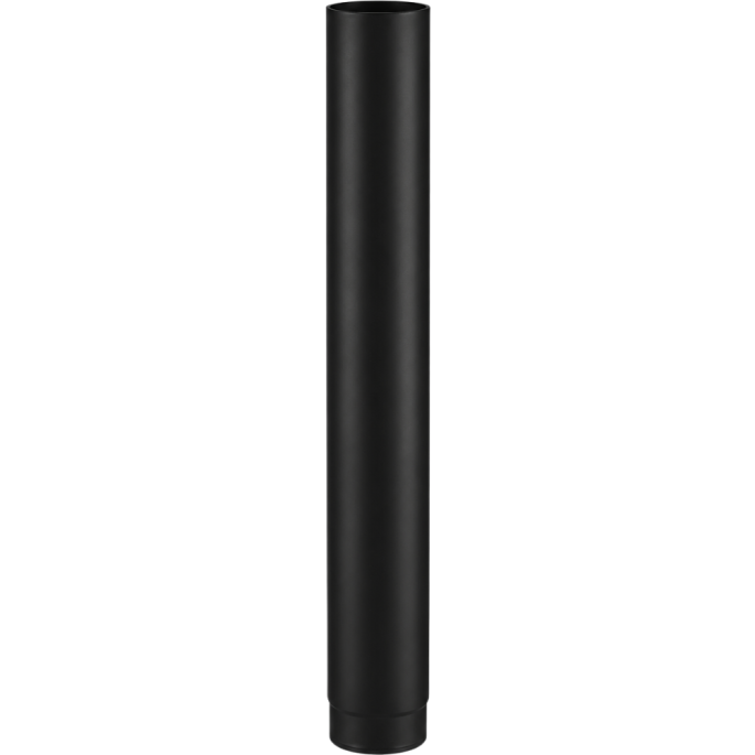 Longueur droite 100 cm noir mat Acier 2mm Poujoulat