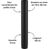 Longueur droite 100 cm noir mat Acier 2mm Poujoulat
