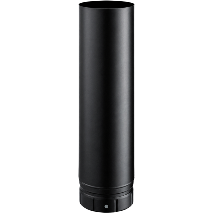 Tuyau longueur 500 mm émaillé noir mat Poujoulat