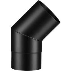 Coude à segments à 45° noir mat Acier 2 mm Poujoulat