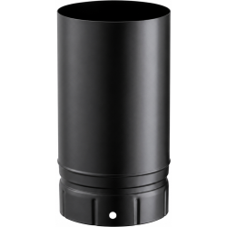 Tuyau longueur 250 mm émaillé noir mat Poujoulat