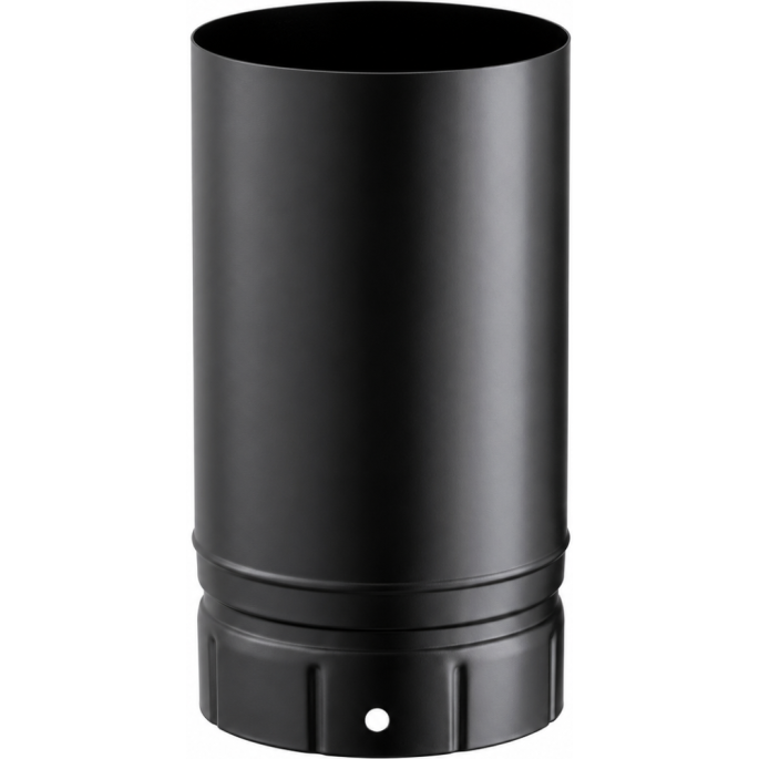 Tuyau longueur 250 mm émaillé noir mat Poujoulat