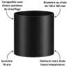 Adaptateur pour Fumisterie Acier 2 mm noir mat