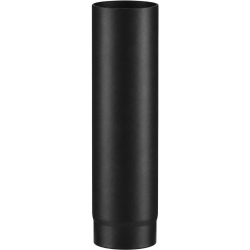 Conduit droit 50 cm noir mat acier 2 mm Poujoulat