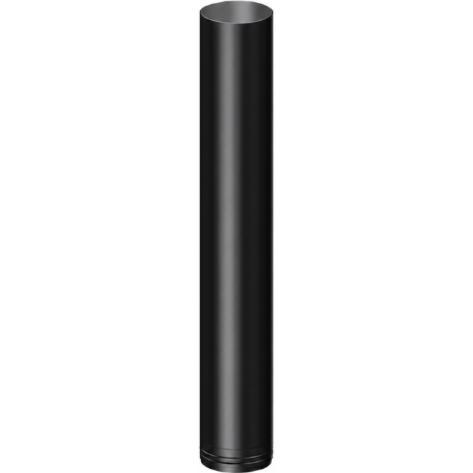 Tuyau droit 950 mm émaillé noir mat Deko bois Dinak