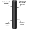 Tuyau droit 950 mm émaillé noir mat Deko bois Dinak