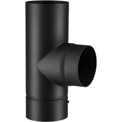 Té 90° + tampon noir mat Acier 2 mm Poujoulat