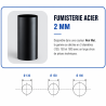 Té 90° + tampon noir mat Acier 2 mm Poujoulat
