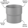 Réduction diamètre 130 mm émaillée Poujoulat