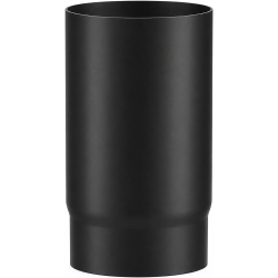 Longueur droite 25 cm noir mat Acier 2 mm Poujoulat
