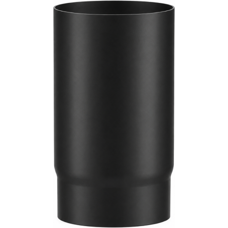 Longueur droite 25 cm noir mat Acier 2 mm Poujoulat