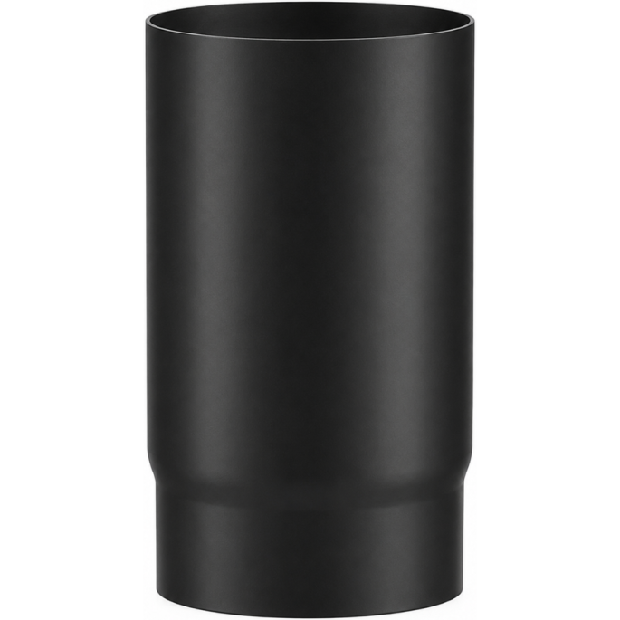 Longueur droite 25 cm noir mat Acier 2 mm Poujoulat