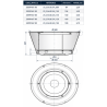 Finition plafond DECO+ pour conduit INOX-GALVA Hauteur 22 cm Poujoulat