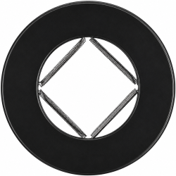 Rosace Noir Mat Acier 2 mm Poujoulat