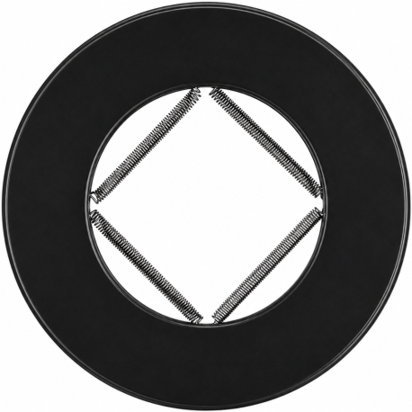 Rosace Noir Mat Acier 2 mm Poujoulat