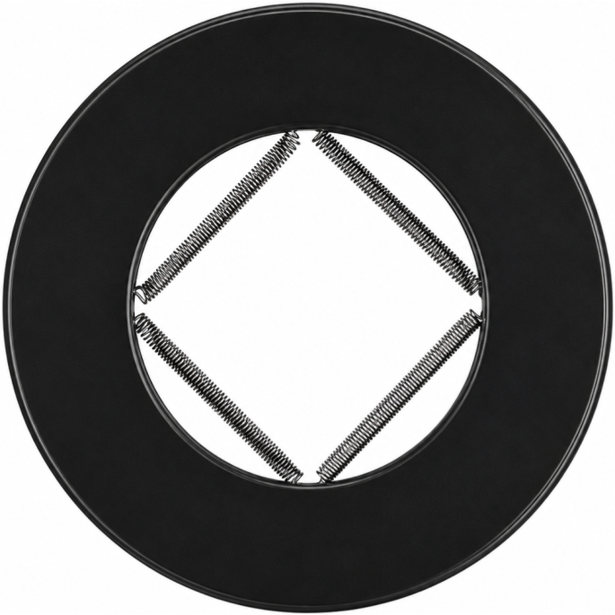 Rosace Noir Mat Acier 2 mm Poujoulat