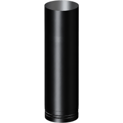 Tuyau ajustable 120 à 450 mm émaillé noir mat Deko bois Dinak