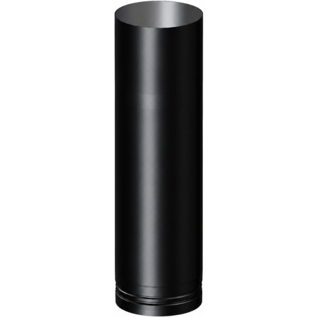 Tuyau ajustable 120 à 450 mm émaillé noir mat Deko bois Dinak