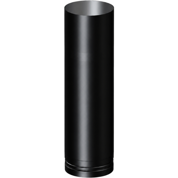 Tuyau ajustable 120 à 450 mm émaillé noir mat Deko bois Dinak