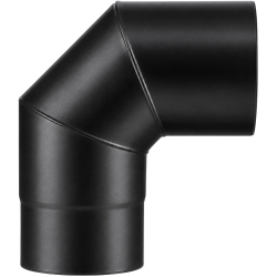 Coude à Segment 90° Noir Mat Acier 2 mm Poujoulat