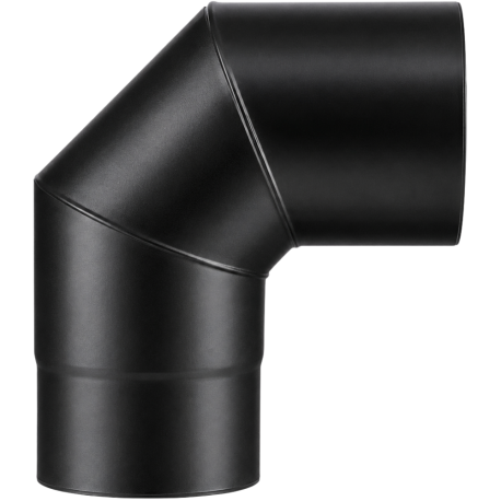 Coude à Segment 90° Noir Mat Acier 2 mm Poujoulat