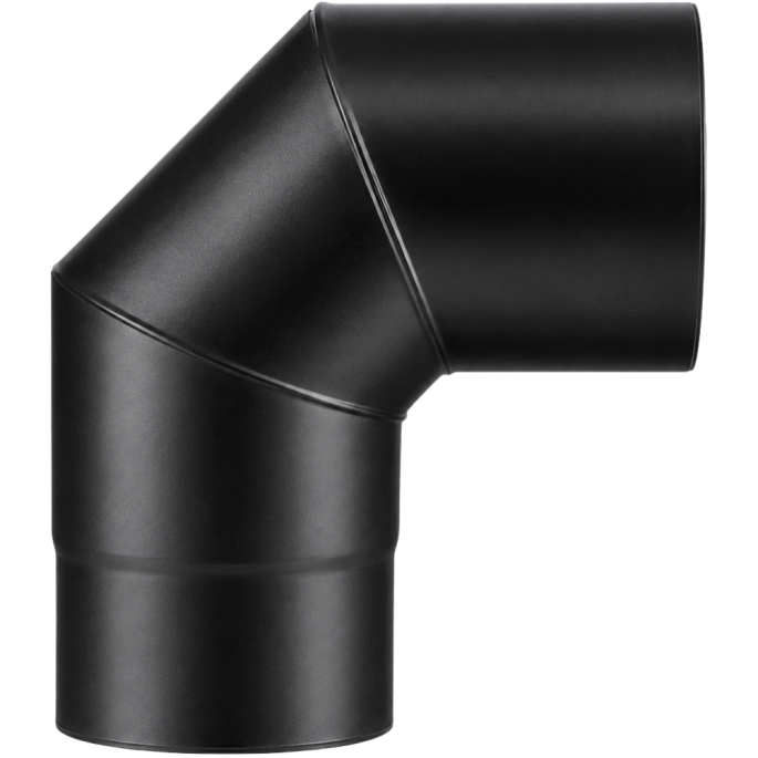 Coude à Segment 90° Noir Mat Acier 2 mm Poujoulat