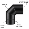 Coude à Segment 90° Noir Mat Acier 2 mm Poujoulat