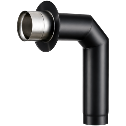 Kit de raccordement noir mat Acier 2 mm Poujoulat