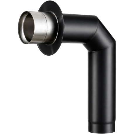 Kit de raccordement noir mat Acier 2mm Poujoulat