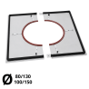 Plaque distance sécurité étanche (plafond) 80 / 130 PGI Poujoulat 