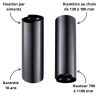 Habillage Ventilé Émaillé Noir Mat Hauteur 700 mm à 1100 mm Poujoulat