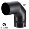Coude à segments 90° pour poêle à granulés (DTU)