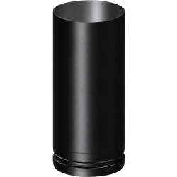 Tuyau droit 285 mm émaillé noir mat Deko bois Dinak