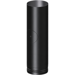 Tuyau droit 450 mm avec trappe de visite émaillé noir mat Deko bois Dinak Tuyau droit 450 mm avec trappe de visite émaillé noir mat Deko bois Dinak