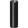 Tuyau droit 450 mm avec trappe de visite émaillé noir mat Deko bois Dinak