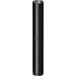 Tuyau droit 950 mm avec trappe de visite émaillé noir mat Deko bois Dinak