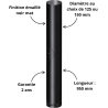 Tuyau droit 950 mm avec trappe de visite émaillé noir mat Deko bois Dinak