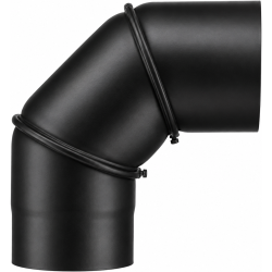 Coude à segments réglable à 90° noir mat Acier 2 mm Poujoulat