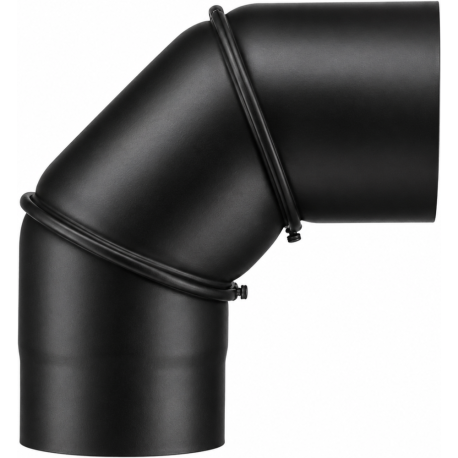 Coude à segments réglable à 90° noir mat Acier 2 mm Poujoulat