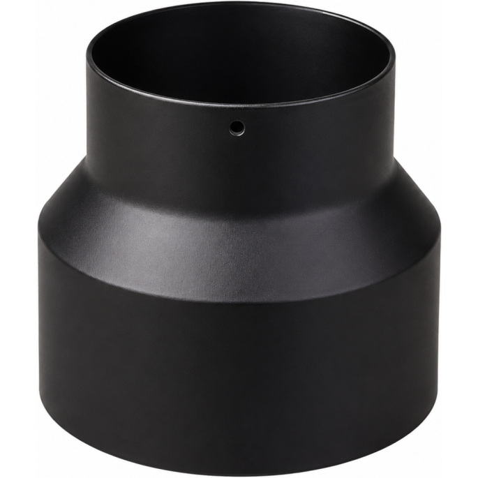 Réducteur 130 à 125 mm F-F émaillé noir mat Deko bois Dinak