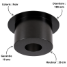 Plaque de finition ronde plafond Hauteur 26 cm Ø180 mm Poujoulat