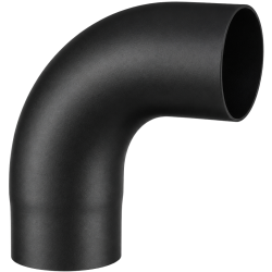 Coude lisse à 90° noir mat Acier 2 mm Poujoulat Coude lisse à 90° noir mat Acier 2 mm Poujoulat