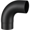 Coude lisse à 90° noir mat Acier 2 mm Poujoulat