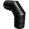 Élément coudé 90 air simple paroi noir Efficience Poujoulat