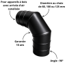 Élément coudé 90 air simple paroi noir Efficience Poujoulat