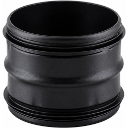 Adaptateur manchon mâle/mâle noir pour conduit air comburant Poujoulat