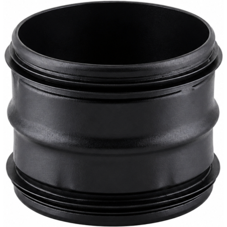 Adaptateur manchon mâle/mâle noir pour conduit air comburant Poujoulat