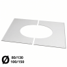 Plaque de propreté pour plaque PDSE (rampant) 80 / 130 PGI Poujoulat 