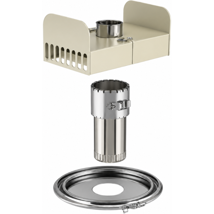 Kit adaptation sur conduit Inos Galva KST STP230 pour fumisterie émaillé Ø 80 Poujoulat